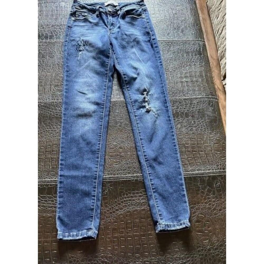 KanCan Estilo Skinny Jeans Distressed High Rise Stretch Size 5/26